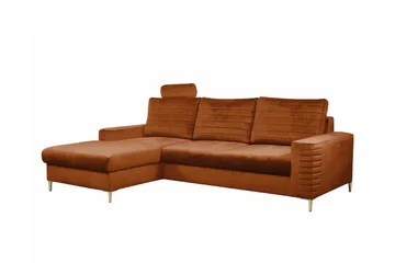 Kintore 3-sits Hörnbäddsoffa Dark Orange - Möbler - Soffa - Bäddsoffa - Hörnbäddsoffa