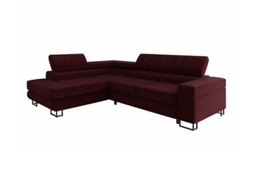 Kintore 3-sits Hörnbäddsoffa Dark red - Möbler - Soffa - Bäddsoffa - Hörnbäddsoffa