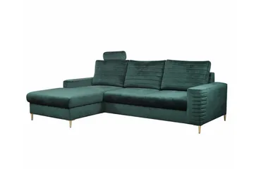 Kintore 3-sits Hörnbäddsoffa Green - Möbler - Soffa - Bäddsoffa - Bäddsoffa divan