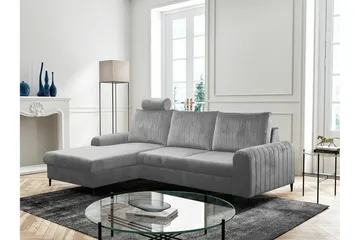 Kintore 3-sits Hörnbäddsoffa Light grey/Dark grey - Möbler - Soffa - Bäddsoffa - Hörnbäddsoffa