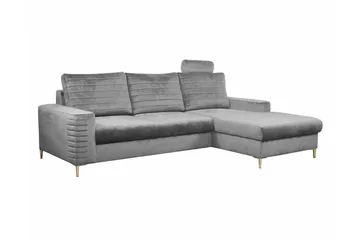 Kintore 3-sits Hörnbäddsoffa Light grey/Dark grey - Möbler - Soffa - Bäddsoffa - Bäddsoffa divan