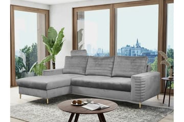 Kintore 3-sits Hörnbäddsoffa Ljusgrå - Möbler - Soffa - Bäddsoffa - Hörnbäddsoffa
