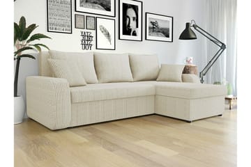 Kintore 3-sits Hörnbäddsoffa NO_BRAND Beige/Light beige - Möbler - Soffa - Bäddsoffa - Bäddsoffa divan