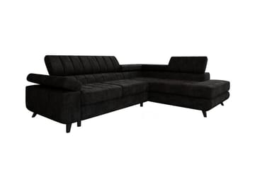 Kintore 3-sits Hörnbäddsoffa NO_BRAND Black - Möbler - Soffa - Bäddsoffa - Hörnbäddsoffa