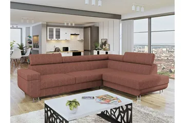 Kintore 3-sits Hörnbäddsoffa NO_BRAND Brown - Möbler - Soffa - Bäddsoffa - Hörnbäddsoffa