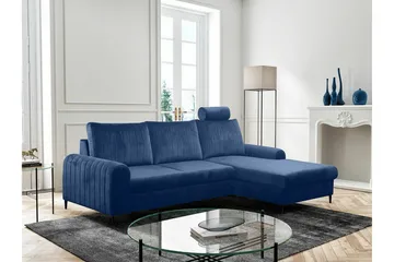 Kintore 3-sits Hörnbäddsoffa NO_BRAND Dark blue - Möbler - Soffa - Bäddsoffa - Hörnbäddsoffa