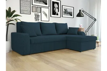 Kintore 3-sits Hörnbäddsoffa NO_BRAND Dark blue - Möbler - Soffa - Bäddsoffa - Hörnbäddsoffa
