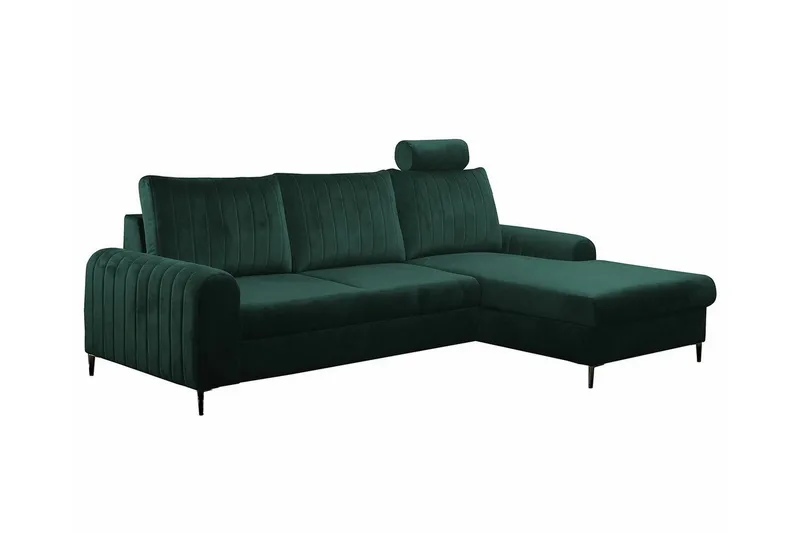 Kintore 3-sits Hörnbäddsoffa NO_BRAND Dark green - Möbler - Soffa - Bäddsoffa - Bäddsoffa divan