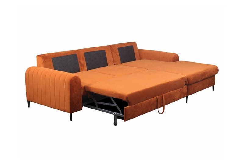 Kintore 3-sits Hörnbäddsoffa NO_BRAND Dark green - Möbler - Soffa - Bäddsoffa - Bäddsoffa divan
