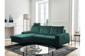 Kintore 3-sits Hörnbäddsoffa NO_BRAND Dark green - Möbler - Soffa - Bäddsoffa - Bäddsoffa divan