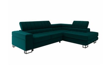 Kintore 3-sits Hörnbäddsoffa NO_BRAND Dark Turquoise - Möbler - Soffa - Bäddsoffa - Hörnbäddsoffa