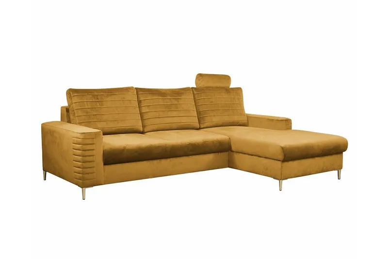 Kintore 3-sits Hörnbäddsoffa NO_BRAND Dark yellow