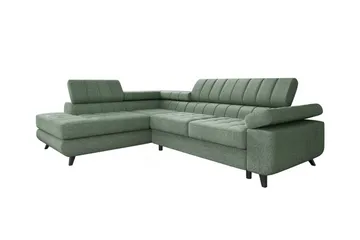Kintore 3-sits Hörnbäddsoffa NO_BRAND Light green - Möbler - Soffa - Bäddsoffa - Hörnbäddsoffa
