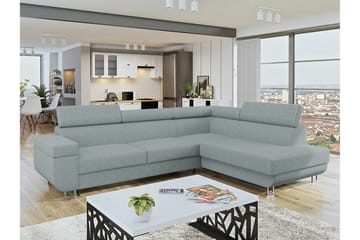 Kintore 3-sits Hörnbäddsoffa NO_BRAND Light grey/Dark grey - Möbler - Soffa - Bäddsoffa - Hörnbäddsoffa