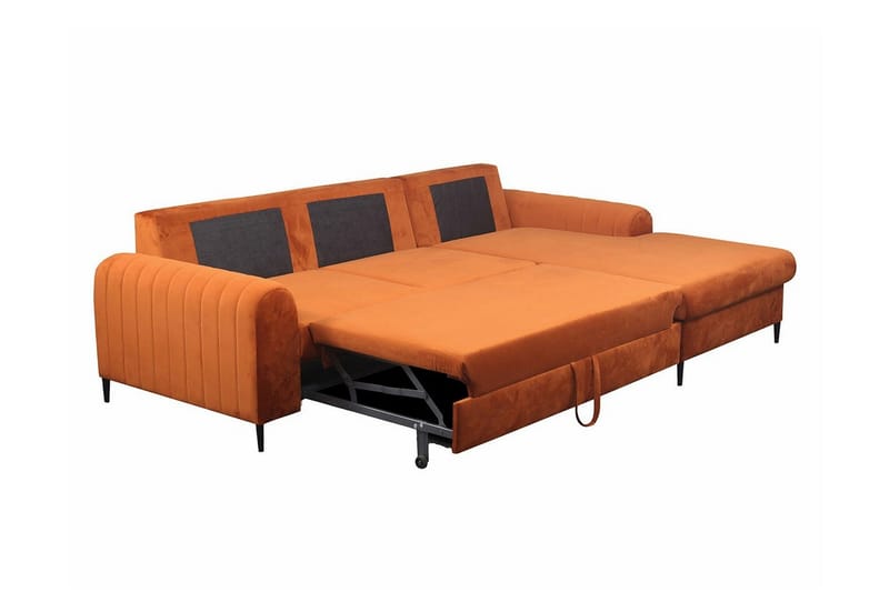 Kintore 3-sits Hörnbäddsoffa NO_BRAND Ljusgrå - Möbler - Soffa - Bäddsoffa - Bäddsoffa divan