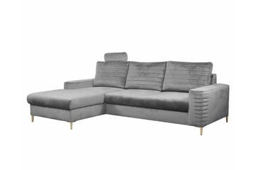 Kintore 3-sits Hörnbäddsoffa NO_BRAND Ljusgrå - Möbler - Soffa - Bäddsoffa - Hörnbäddsoffa