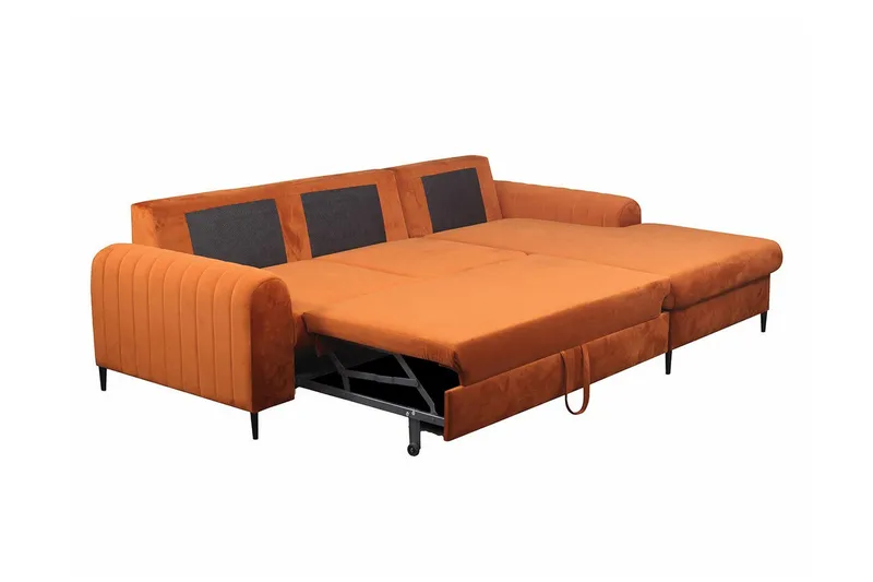 Kintore 3-sits Hörnbäddsoffa NO_BRAND Orange - Möbler - Soffa - Bäddsoffa - Hörnbäddsoffa