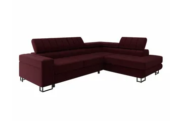 Kintore 3-sits Hörnbäddsoffa NO_BRAND Red - Möbler - Soffa - Bäddsoffa - Hörnbäddsoffa