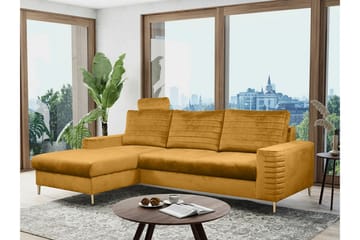 Kintore 3-sits Hörnbäddsoffa NO_BRAND Yellow - Möbler - Soffa - Bäddsoffa - Hörnbäddsoffa
