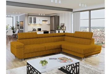 Kintore 3-sits Hörnbäddsoffa NO_BRAND Yellow - Möbler - Soffa - Bäddsoffa - Hörnbäddsoffa