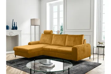 Kintore 3-sits Hörnbäddsoffa NO_BRAND Yellow - Möbler - Soffa - Bäddsoffa - Hörnbäddsoffa