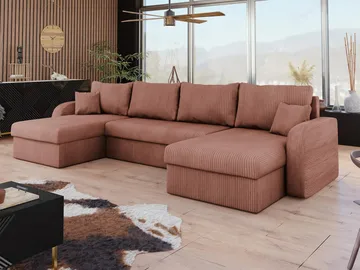 Kintore 4-sits Hörnbäddsoffa Black/Grey - Möbler - Soffa - Bäddsoffa - Bäddsoffa divan