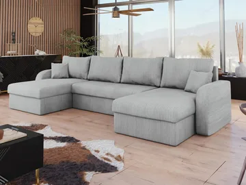 Kintore 4-sits Hörnbäddsoffa Black/Grey - Möbler - Soffa - Bäddsoffa - Bäddsoffa divan