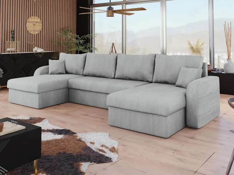 Kintore 4-sits Hörnbäddsoffa Black/Grey - Möbler - Soffa - Bäddsoffa - Bäddsoffa divan