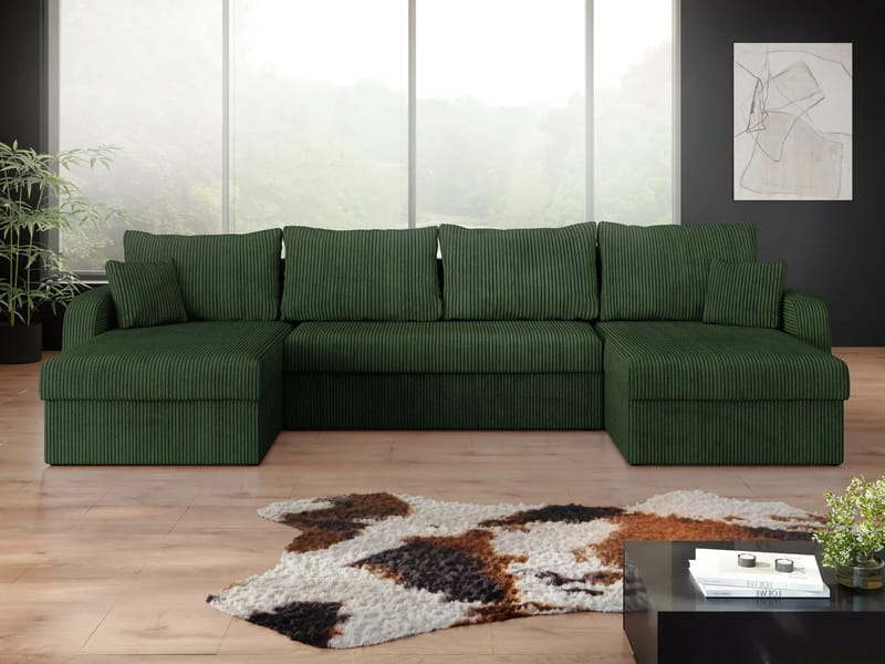 Kintore 4-sits Hörnbäddsoffa Black/Light grey - Möbler - Soffa - Bäddsoffa - Bäddsoffa divan