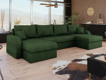 Kintore 4-sits Hörnbäddsoffa Black/Light grey - Möbler - Soffa - Bäddsoffa - Bäddsoffa divan