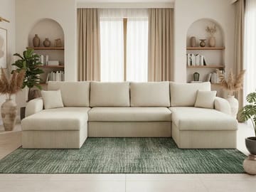 Kintore 4-sits Hörnbäddsoffa Grey/wood||Grey/Black - Möbler - Soffa - Bäddsoffa - Bäddsoffa divan