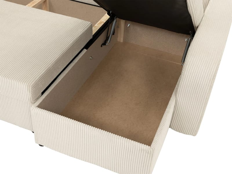 Kintore 4-sits Hörnbäddsoffa Grey/wood||Grey/Black - Möbler - Soffa - Bäddsoffa - Bäddsoffa divan