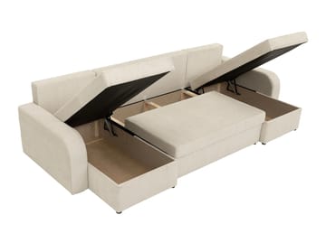Kintore 4-sits Hörnbäddsoffa Grey/wood||Grey/Black - Möbler - Soffa - Bäddsoffa - Bäddsoffa divan