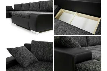 Kintore 4-sits Hörnbäddsoffa NO_BRAND Dark blue - Möbler - Soffa - Bäddsoffa - Bäddsoffa längsbäddad