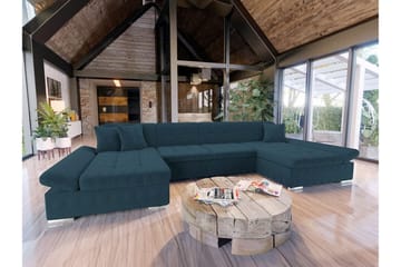 Kintore 4-sits Hörnbäddsoffa NO_BRAND Dark blue - Möbler - Soffa - Bäddsoffa - Hörnbäddsoffa