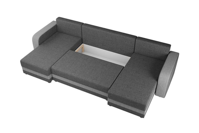 Kintore 4-sits Hörnbäddsoffa NO_BRAND Dark grey - Möbler - Soffa - Bäddsoffa - Bäddsoffa divan