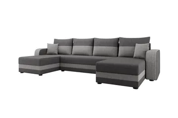 Kintore 4-sits Hörnbäddsoffa NO_BRAND Dark grey - Möbler - Soffa - Bäddsoffa - Bäddsoffa divan