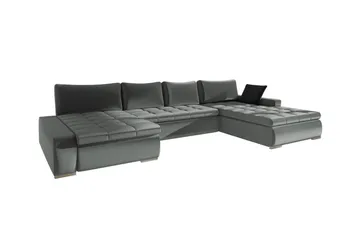 Kintore 4-sits Hörnbäddsoffa NO_BRAND Dark grey - Möbler - Soffa - Bäddsoffa - Bäddsoffa divan