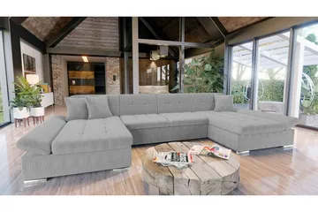 Kintore 4-sits Hörnbäddsoffa NO_BRAND Grey - Möbler - Soffa - Bäddsoffa - Bäddsoffa längsbäddad