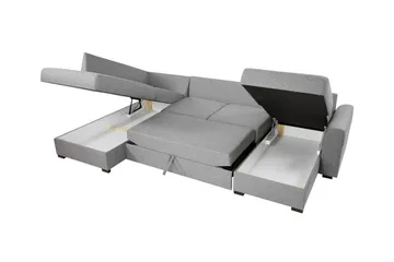Kintore 4-sits Hörnbäddsoffa NO_BRAND White - Möbler - Soffa - Bäddsoffa - Hörnbäddsoffa