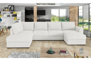 Kintore 4-sits Hörnbäddsoffa NO_BRAND White - Möbler - Soffa - Bäddsoffa - Hörnbäddsoffa