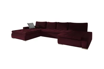 Kintore 4-sits Hörnbäddsoffa NO_BRAND Wine red - Möbler - Soffa - Bäddsoffa - Hörnbäddsoffa
