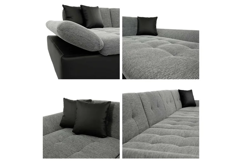 Kintore 5-sits Hörnbäddsoffa Dark grey - Möbler - Soffa - Bäddsoffa - Hörnbäddsoffa