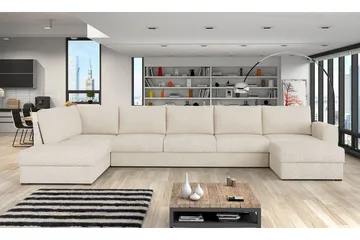 Kintore 6-sits Hörnbäddsoffa Beige/Light beige - Möbler - Soffa - Bäddsoffa - Bäddsoffa divan