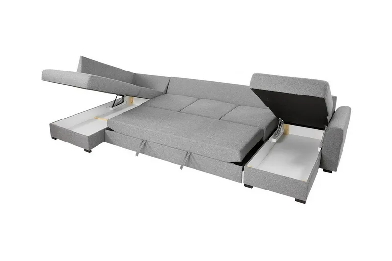 Kintore 6-sits Hörnbäddsoffa NO_BRAND White - Möbler - Soffa - Bäddsoffa - Hörnbäddsoffa