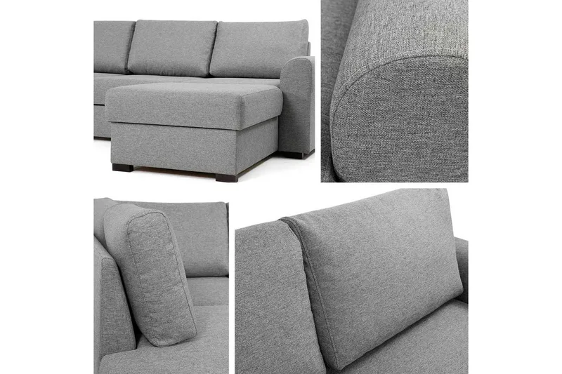 Kintore 6-sits Hörnbäddsoffa NO_BRAND White - Möbler - Soffa - Bäddsoffa - Hörnbäddsoffa