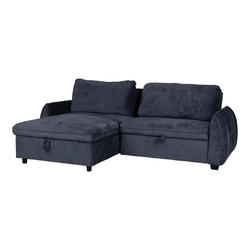 Hörnbäddsoffa Klevor - Blå - Möbler - Soffa - Bäddsoffa - Hörnbäddsoffa