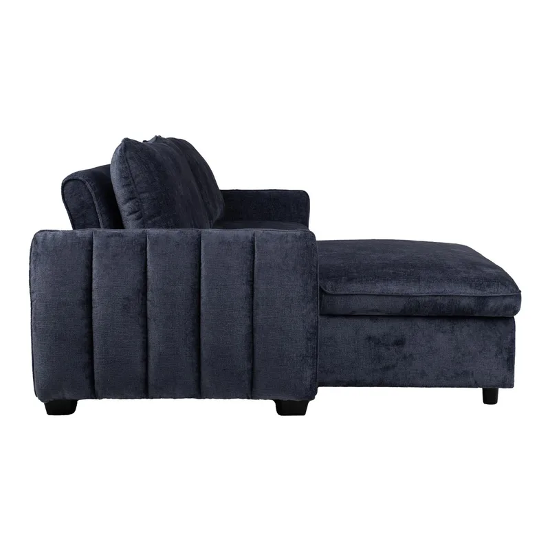 Hörnbäddsoffa Klevor - Blå - Möbler - Soffa - Bäddsoffa - Hörnbäddsoffa