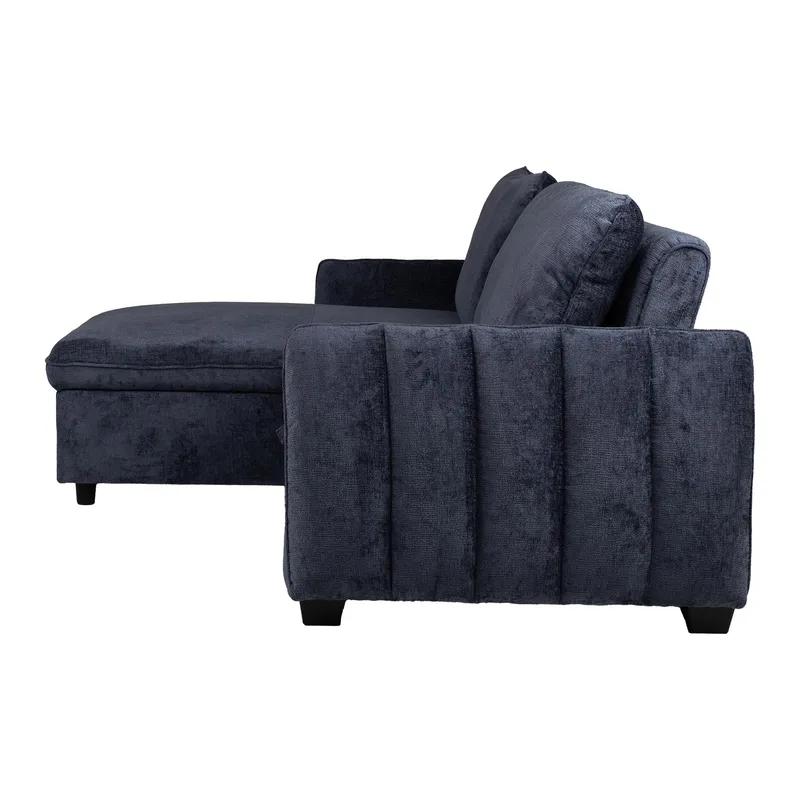 Hörnbäddsoffa Klevor - Blå - Möbler - Soffa - Bäddsoffa - Hörnbäddsoffa