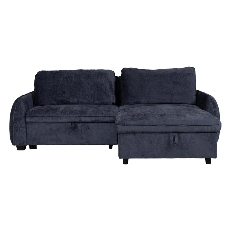 Hörnbäddsoffa Klevor - Blå - Möbler - Soffa - Bäddsoffa - Hörnbäddsoffa